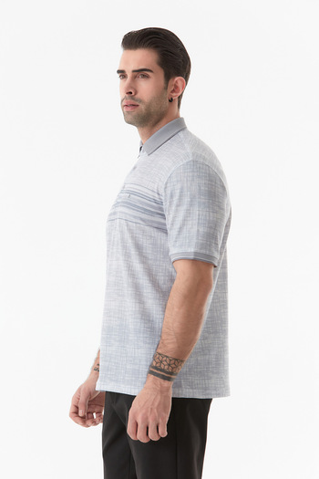 Fulla Moda Printed Polo Neck T-Shirt