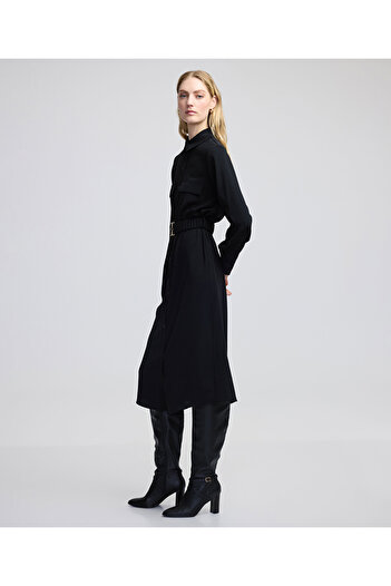 İpekyol Metal Buckle Shirt Dress