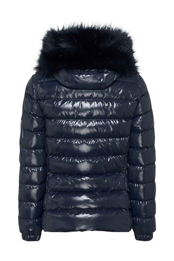 Tommy Hilfiger PÉŘOVÁ BUNDA S KAPUCÍ TJW TONAL