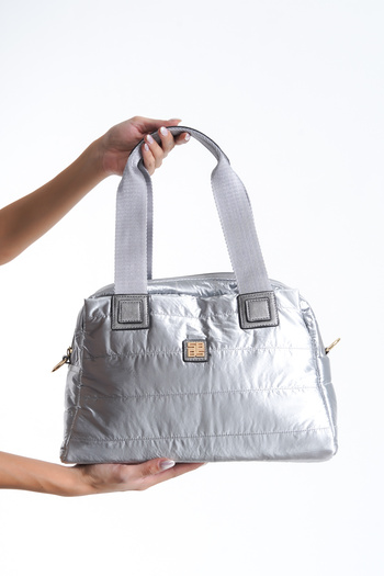Moda Lime Geanta de dama Tesatura parașuta Dimensiune medie Fermoar gonflabil Buzunar lateral detaliat Model zilnic confortabil și elegant