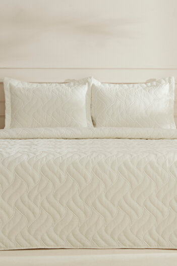 Karaca Home Vega White Double Bedspread Set