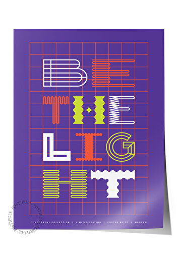 Postifull Lettering Art Themed Wall Poster, Aesthetic Frameless Poster - Living Room, Bedroom Wall Painting