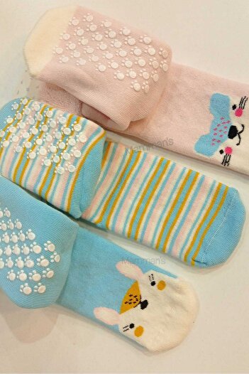 Defne Non-Slip Sole, Towel Socks with Abs, Winter, Thick Baby Kids Socks