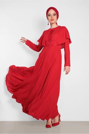Alvina Flounced Embroidered Dress - 4268