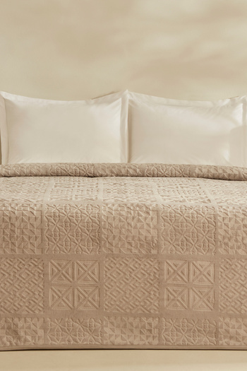 Karaca Home Rita Single Emboss Blanket Light Grey