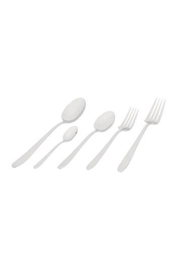 Nehir Sultan Sade - 30 Piece Gray Fork Spoon Set