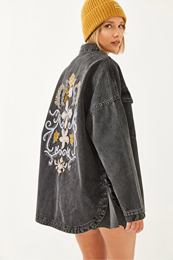 Bianco Lucci Women's Embroidered Jacket 60351058