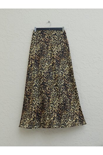 Modamorfo Leopard Patterned Flared Skirt