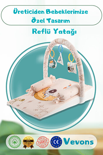 vevons Baby Reflux Bed, Zippered, Washable Cover, Special Production, 100% Cotton Fabric