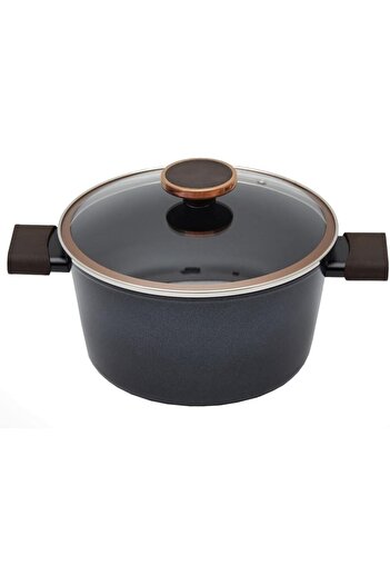STOREMAX Sellbuyst Nobless Aluminum Deep Pot with Glass Lid 24cm Trendy 266450