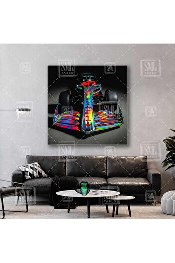 SML TABLO F1 Vehicul Mașină de curse Ultimul model Hologramă Mașină de curse Pictură pe pânză orizontală