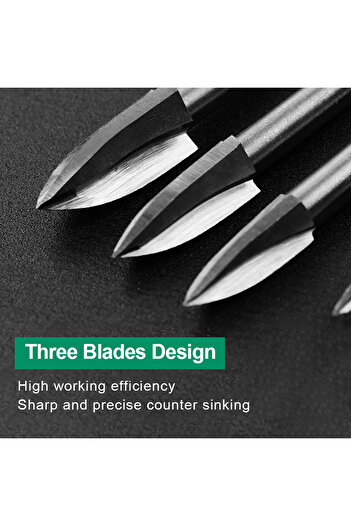 Choice Wood Carving Drill Bits Set for Dremel Rotary Tool 5Pcs Engraving Drill Accessories Bit Wood Craf...