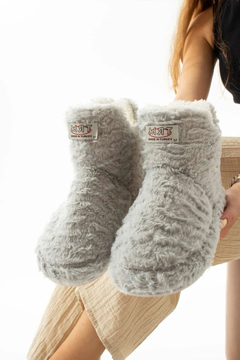 Zerenyus Homest Non-Slip Sole Soft Plush Women's Home Shoes/Boots