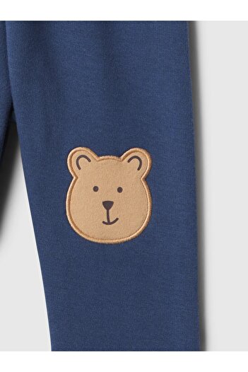 GAP Bebek Koyu Mavi Brannan Bear Grafikli Pull-On Fleece Eşofman Altı