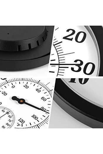 Choice 10" Decorative Thermometer Hygrometer Clock for Garden Wall Decor Indoor Outdoor Thermometer Wea...