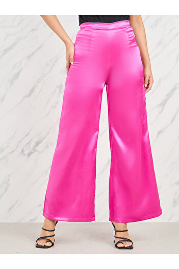 Take Two By Styli Satin High Rise Wide Leg Pant