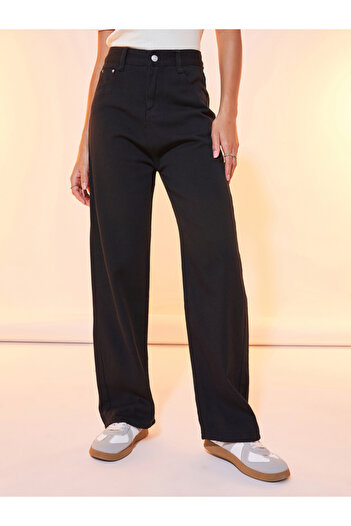 Take Two By Styli Solid Wide Leg Full Length Jeans