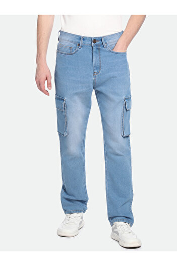 Dennis Lingo By Styli Mid Rise Straight Fit Cargo Jeans