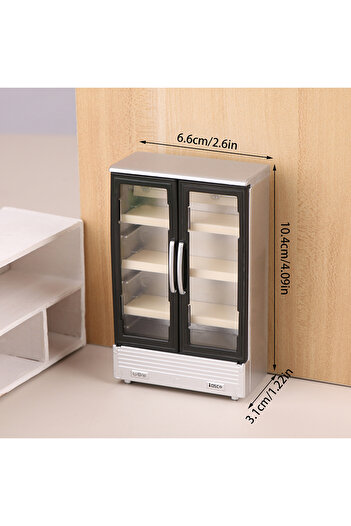 Choice A1 1/12 Dollhouse Simulation Refrigerator Freezer Model Dollhouse Mini Furniture Accessories Dolls H
