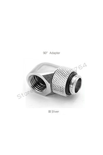 Choice1 Silver 90 45 90 Degree Elbow Fittings & 360 Rotatable Angled Adapter Hand Compression Connector G1/4