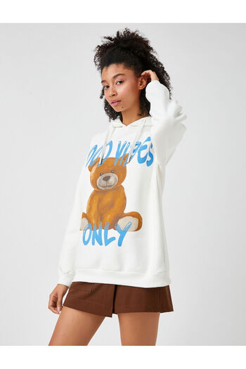 Koton 3wal10179ık Ecru Women's Sweatshirt