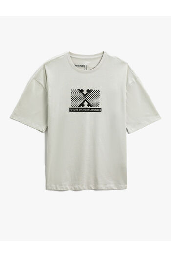 Koton Geometric Printed T-Shirt Crew Neck