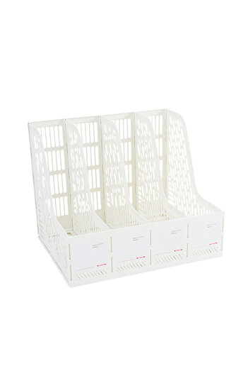 Choice 1pcs-white 1 Pcs, Thickened File Rack, File Frame, Quadruple File Seat, Simple Data Basket, Shelf, F