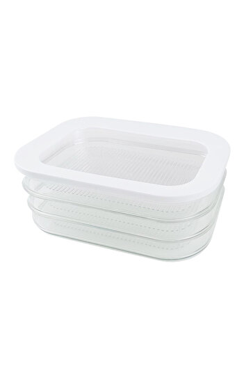Choice Three layers Refrigerated Crisper with Lid Leakproof Meat Containers for Fridge Transparent Frozen R