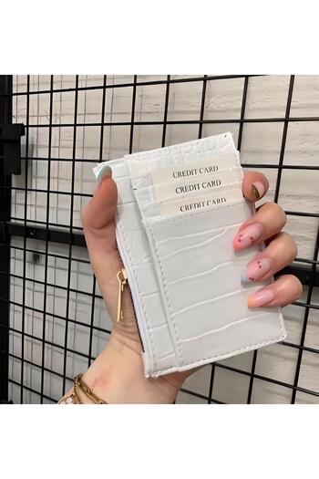 SHIKIRTI Zip Section Card Holder