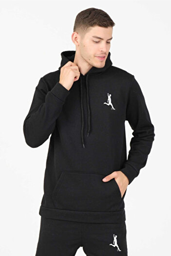 DEEPSENCE Unisex Siyah Penye Kumaş Baskılı 2li Takım