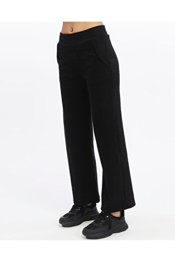 Benisengiydir Women's Relaxed Cut Black Knitwear Pants