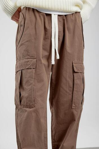 NOMARC Brown Button Pocket Cargo Pants