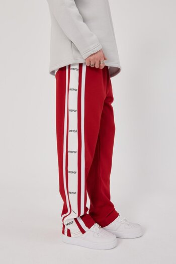 NOMARC Red Tracksuit with Letter Detail and Stripes