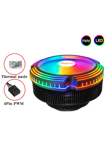choice2 1700-115X-1200-AMD Transparent 4PIN PWM 120MM CPU Air Cooler 4PIN PWM Cooling PC Radiator Fan for In