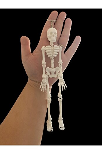 Ehlikeyif Iskelet Dikiz Ayna Süsü - Anahtarlık Beyaz 20 Cm