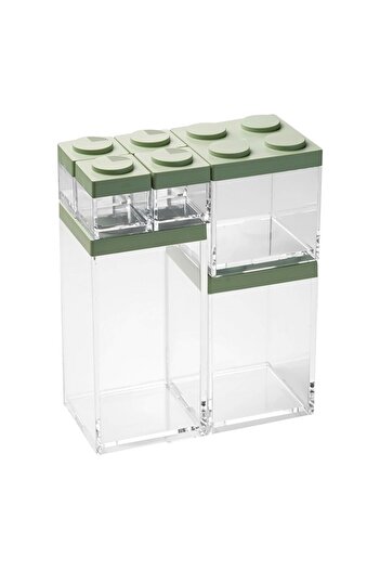 Omada 7-Piece Acrylic and Plastic Brickstore Storage Box Set