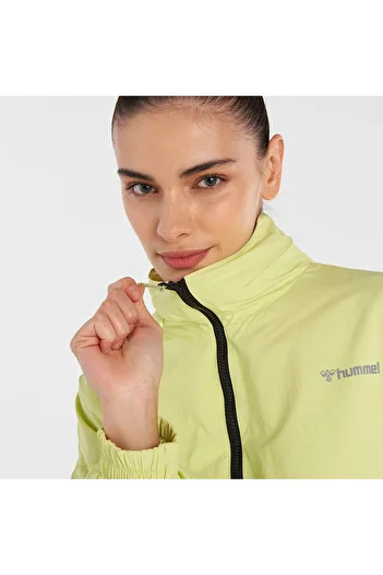 hummel Foloa Women's Yellow Hooded Raincoat