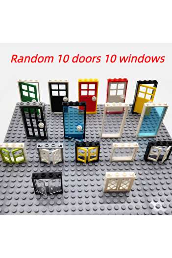 Choice MOC House Doors Windows Building Blocks Parts City Friends Blocks Toys Compatible Brand Assemble ...
