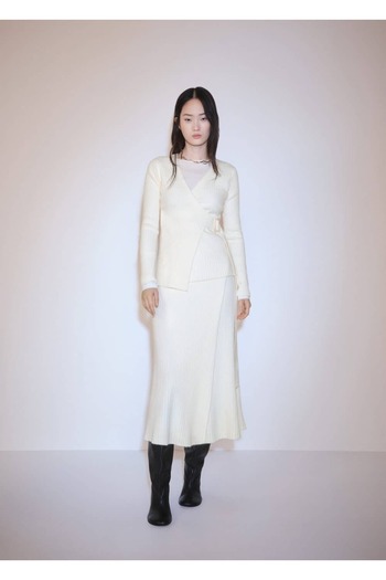 MANGO Woman Corded Cardigan with Buckle