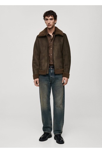 MANGO Man Faux Fur Lined Jacket