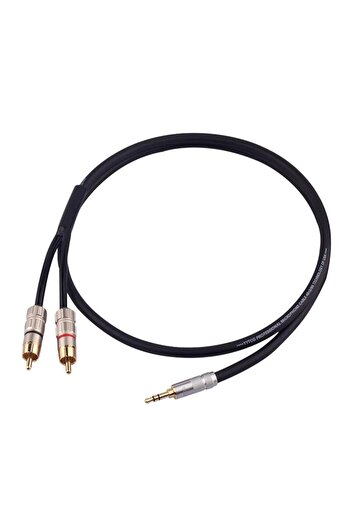 Choice black 1m YYTCG-CM Aux Cable Adapter, TV Audio Cable, PC Amplifier, Home Theater, DVD Speaker Cable,