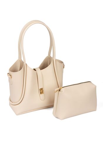 Adelina Bags Γυναικεία τσάντα χειρός και ώμου με κλειδαριά καγκουρό με τσάντα κουταβιού