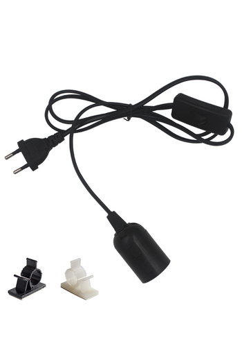 Choice 1 PCS Euro and Cable clamp E27 Lamp Bases Pendant Lights 1.8m Power Cord Cable EU/US Plug Adapter W