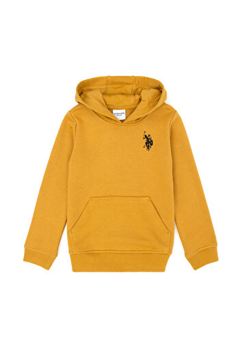 U.S. Polo Assn. Гірчичний дитячий світшот з капюшоном 50276086VR072