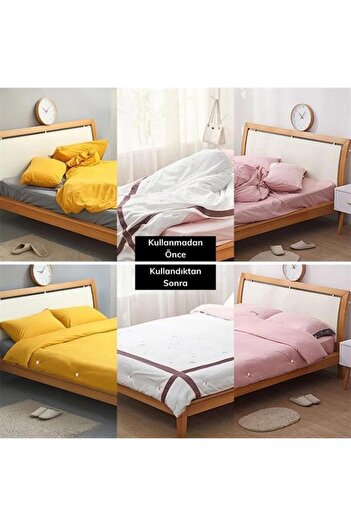 Practika 8 Pieces Mushroom Model Duvet Cover and Sheet Holder Stabilizer