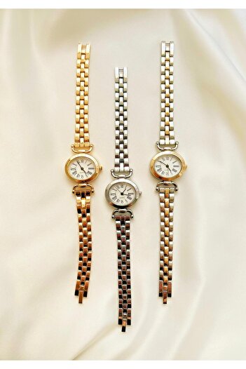 QUARTZ Silver Color Minimal Design Steel Band Women's Wristwatch