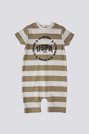 U.S. Polo Assn. Baby Boy Striped Golf Jumpsuit 50301964-Vr071