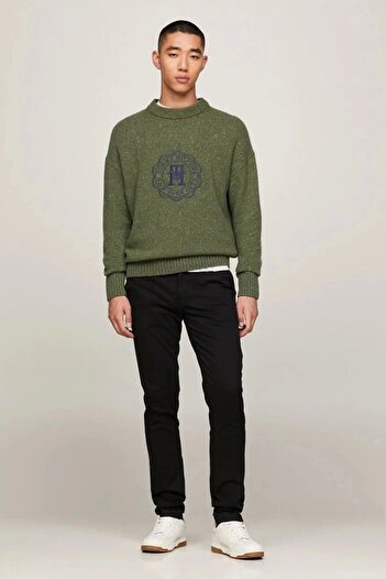 Tommy Hilfiger Férfi farmer logó alkalmi használatra fekete nadrág MW0MW26619-BDS