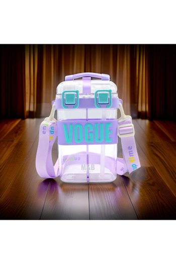 M&B WATER BOTTLE Double Compartment Vogue Water Bottle, Double Lid, Straw, Neck Hanging Children's School Water Bottle