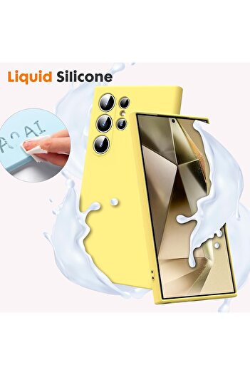 Rivor Samsung Galaxy S24 Ultra Uyumlu Kılıf Kamera Korumalı İçi Kadife Mat Lansman Renkli Silikon Kapak